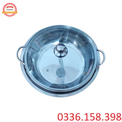 Nồi ăn lẩu inox hai ngăn tròn