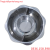 Nồi lẩu inox 3 ngăn tròn nan hoa