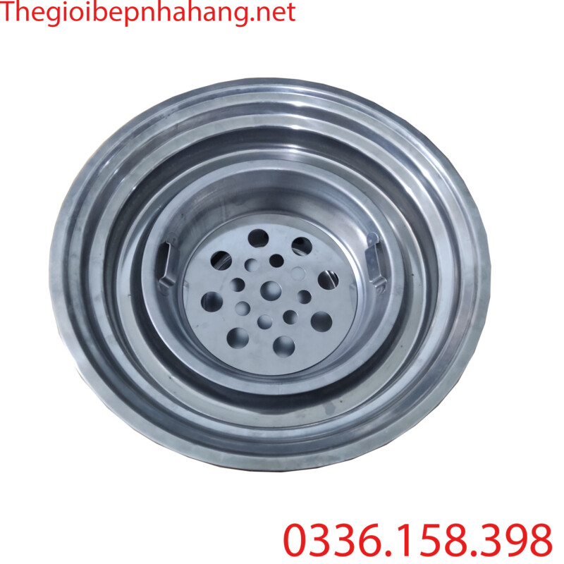 Bếp nướng than hoa âm bàn ngoài trời