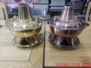 Hai màu của nồi lẩu cù lao inox tròn