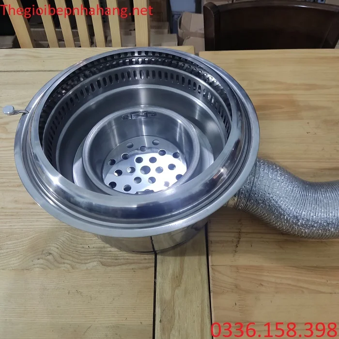 Bếp nướng than hoa không khói hút âm