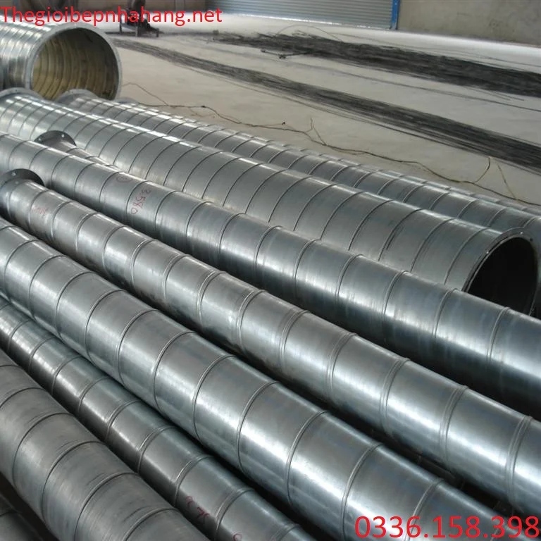 Ống gió tròn tôn hoa cho nhà hàng Ống gió tròn tôn hoa cho nhà hàng