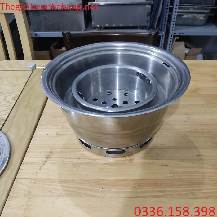 Lò nướng than hoa tại bàn hút dương