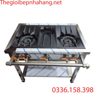 Bếp xào Hàn Quốc 2 họng lớn 1 họng nhỏ