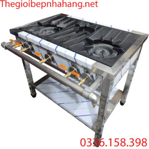 Bếp Hàn Quốc 2 họng lớn 1 họng nhỏ