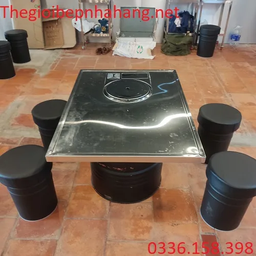 Bộ bếp gas ăn lẩu âm bàn Hàn Quốc
