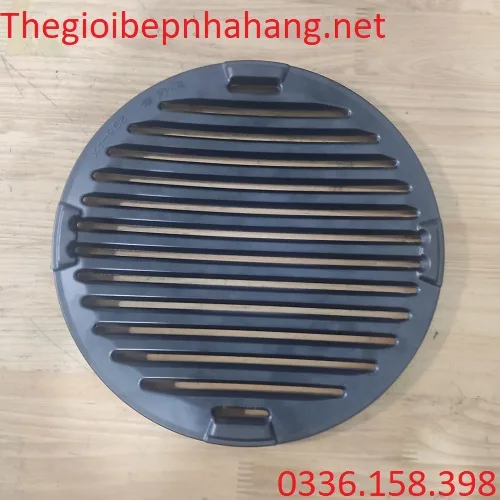 Mặt sau của vỉ nướng gang Hàn Quốc