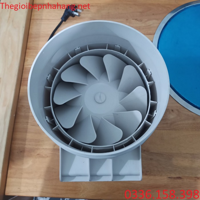 Quạt hút khói nối ống D125 cánh nhựa