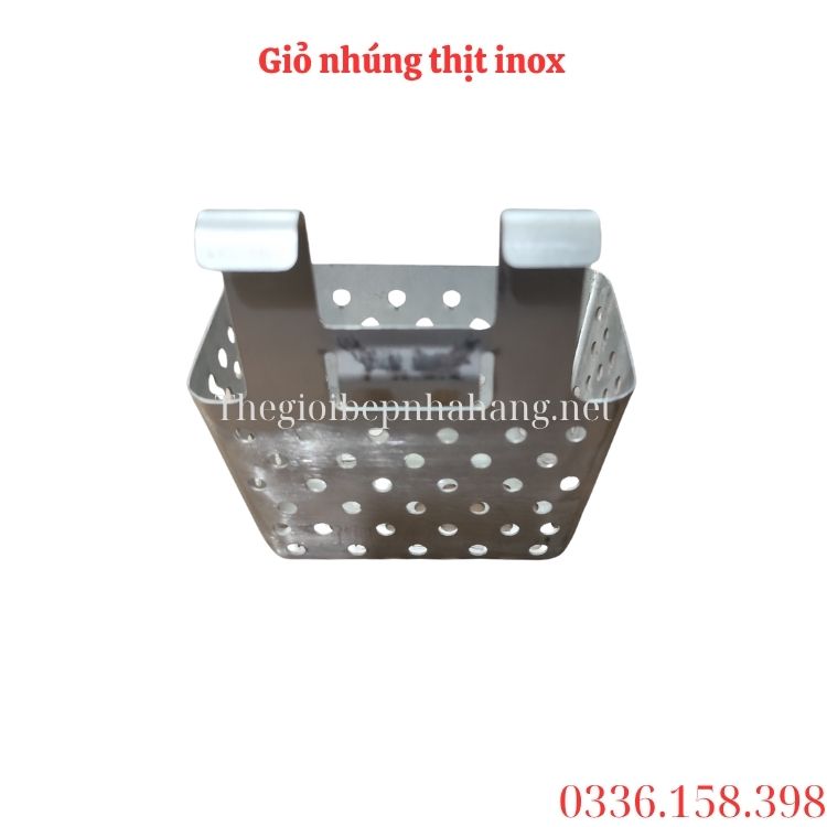 Mặt sau của khay nhúng thịt