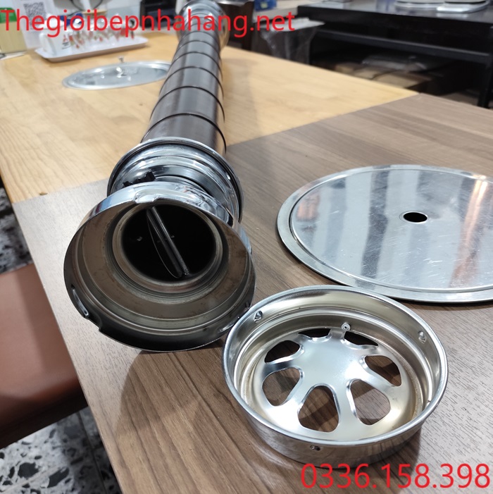 Chụp hút khói cứng màu cafe nhà hàng