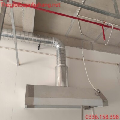 Tum hút khói bằng inox cho bếp nấu ăn
