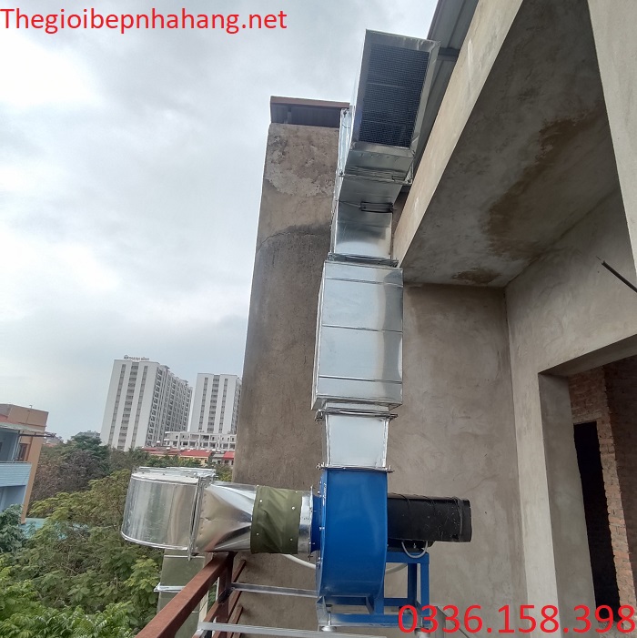 Quạt hút khói và đầu thổi của quạt