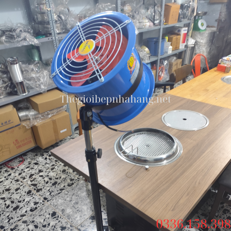 Quạt hút khói bếp nướng có kệ đỡ